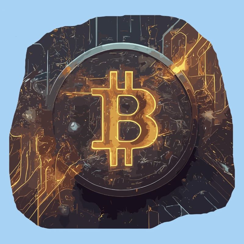 Futuristic Bitcoin aesthetics with neon effects