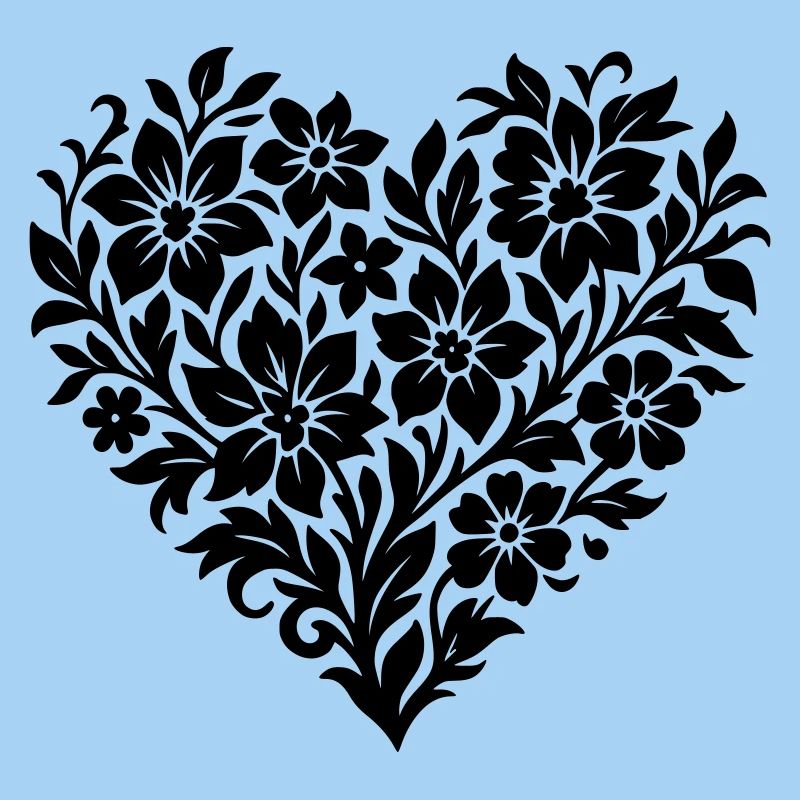 Cœur de fleur abstrait, couleur de vigne florale variable