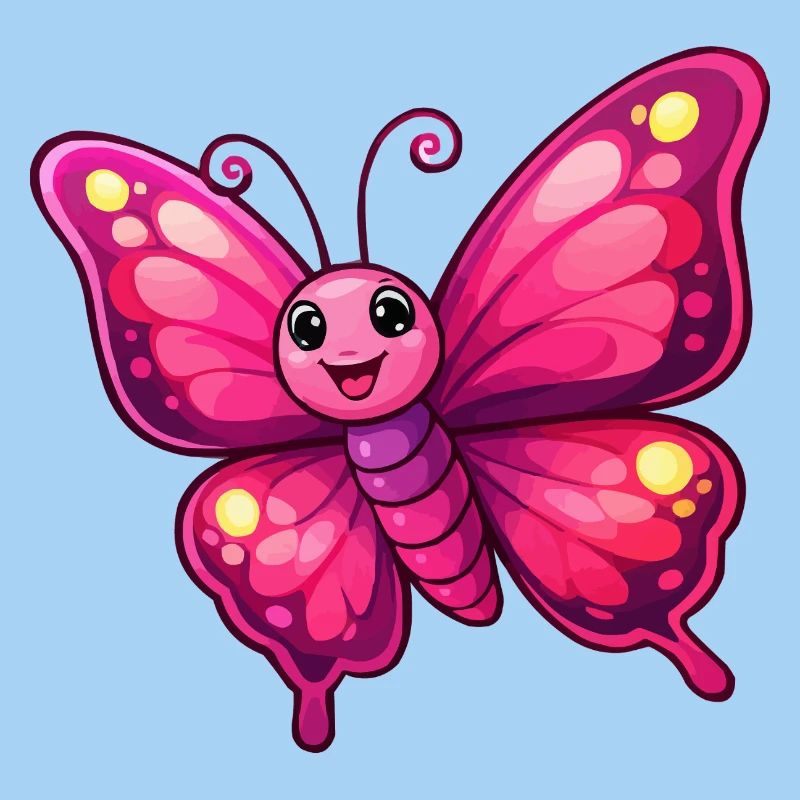 Kuscheliger Pinker Schmetterling