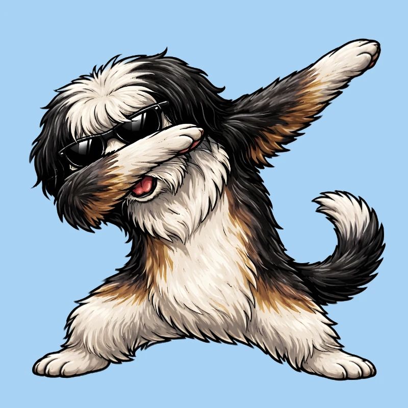 Dabbing Tibet Terrier