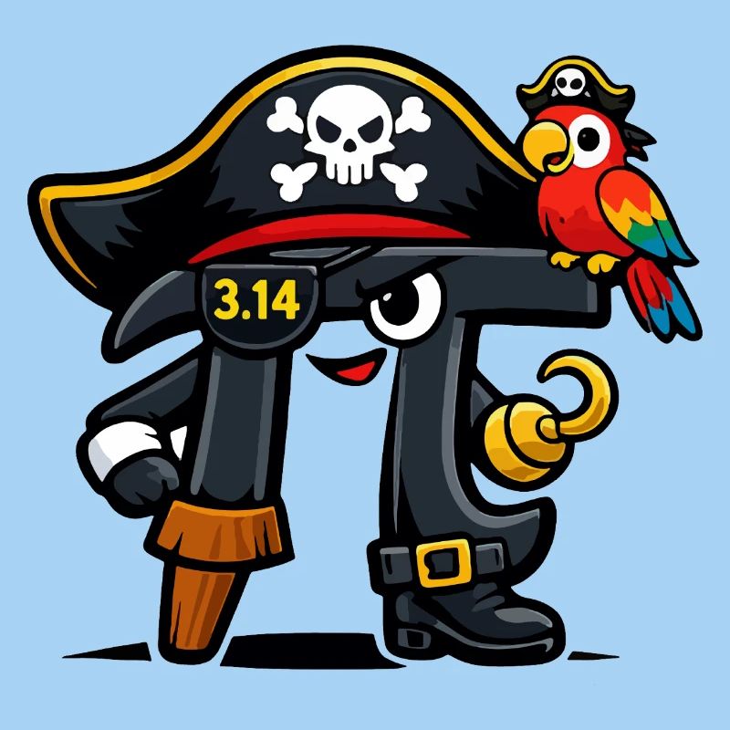 Pi Guesses Math Pi Day Pirate Design