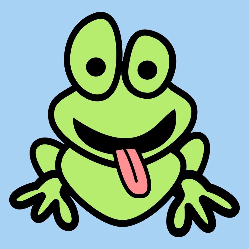 Frog avec la langue