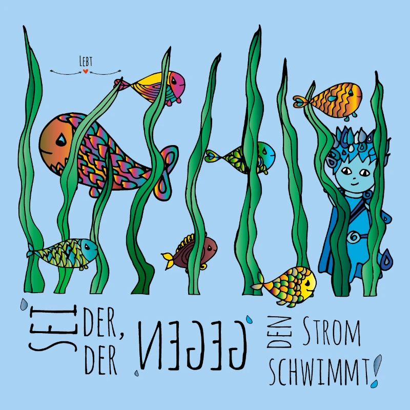 Udus avec le poisson dans l'eau