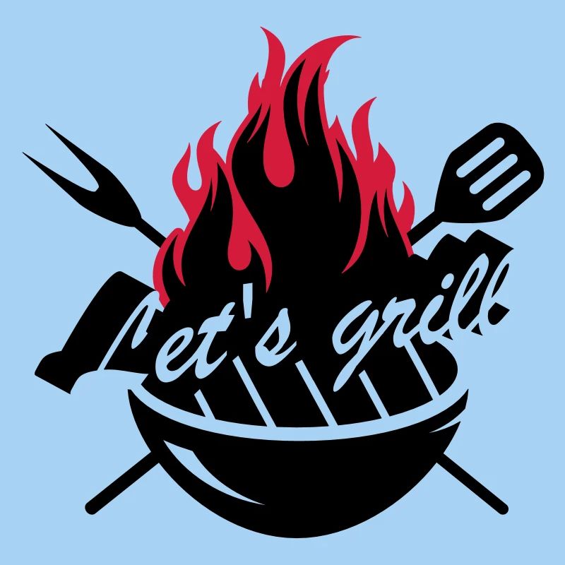 Grill mit Grillbesteck