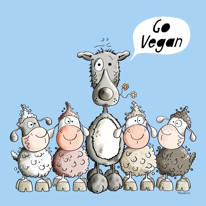 Go Vegan Wolf And Sheep - Comic