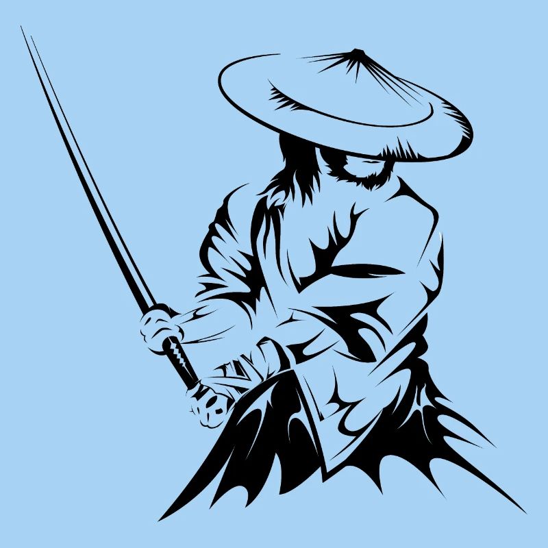 samurai sword fighter present gift art work