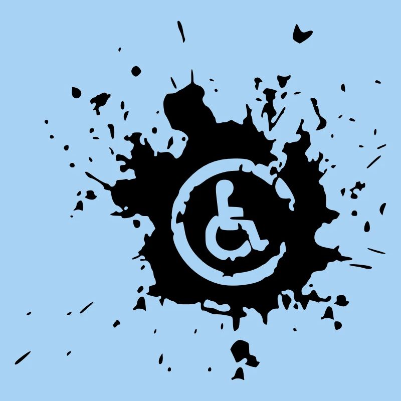 Image wheelchair handicapped paint splash *