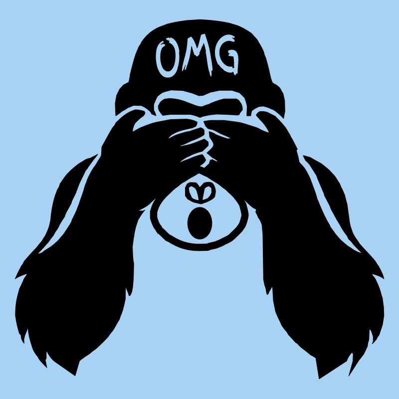 Drôles de mains de singe devant le visage - Gorilla OMG2