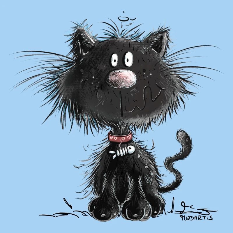 Droll Black Cat