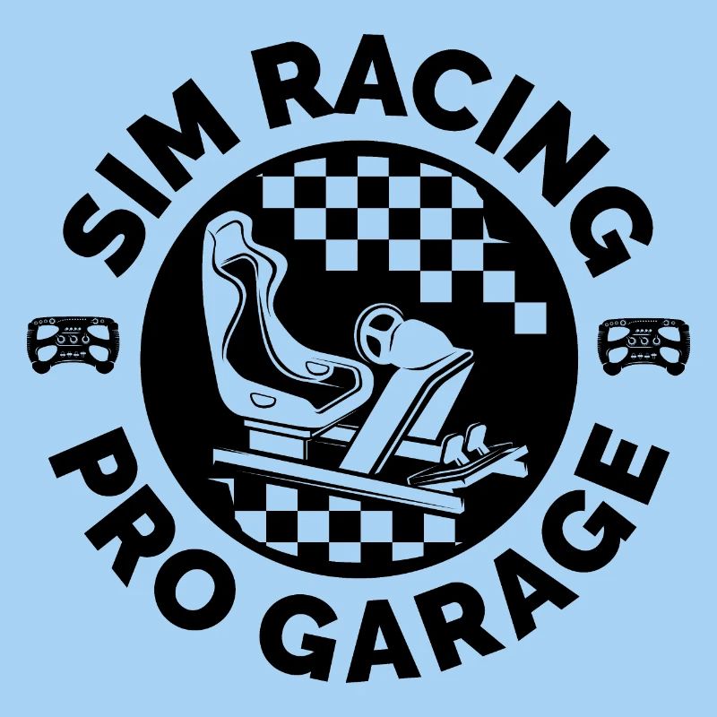 Simracing Pro Emblem Sim Racer Gaming Icon Logo