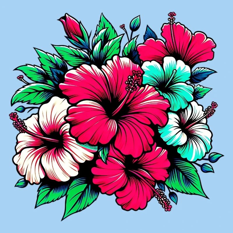 Fleurs d’hibiscus