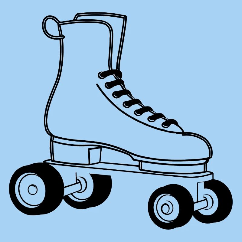 Rollerskates Line Art
