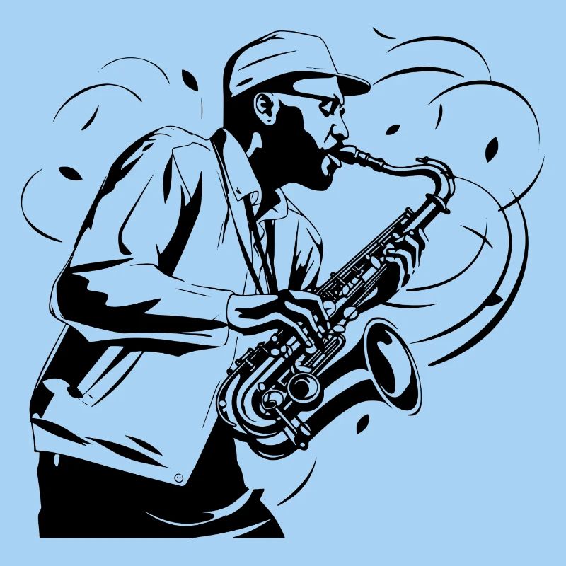 Saxophonist Drawing