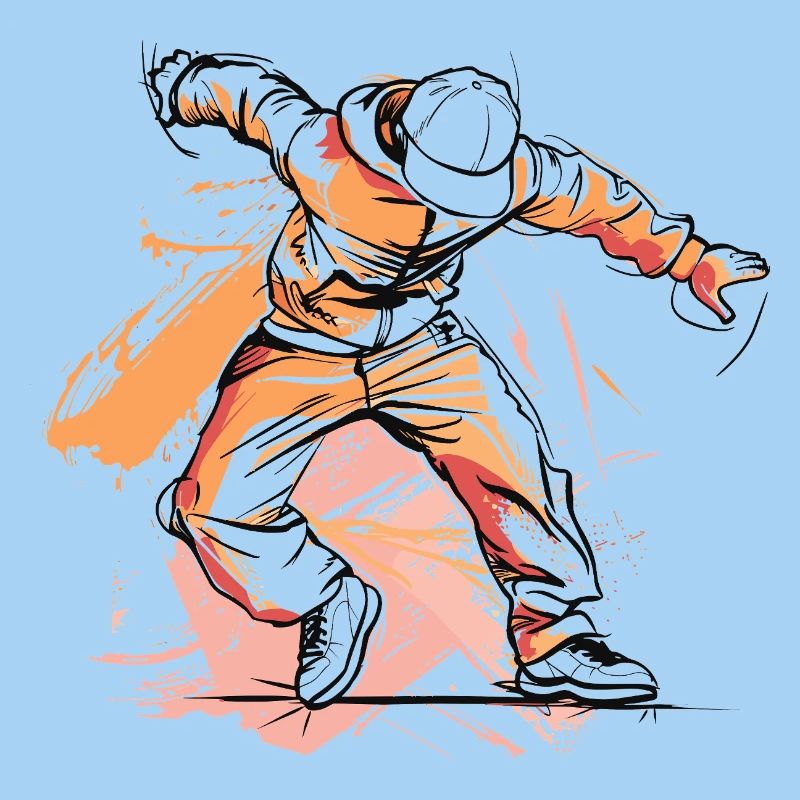 Dessin de breakdancer