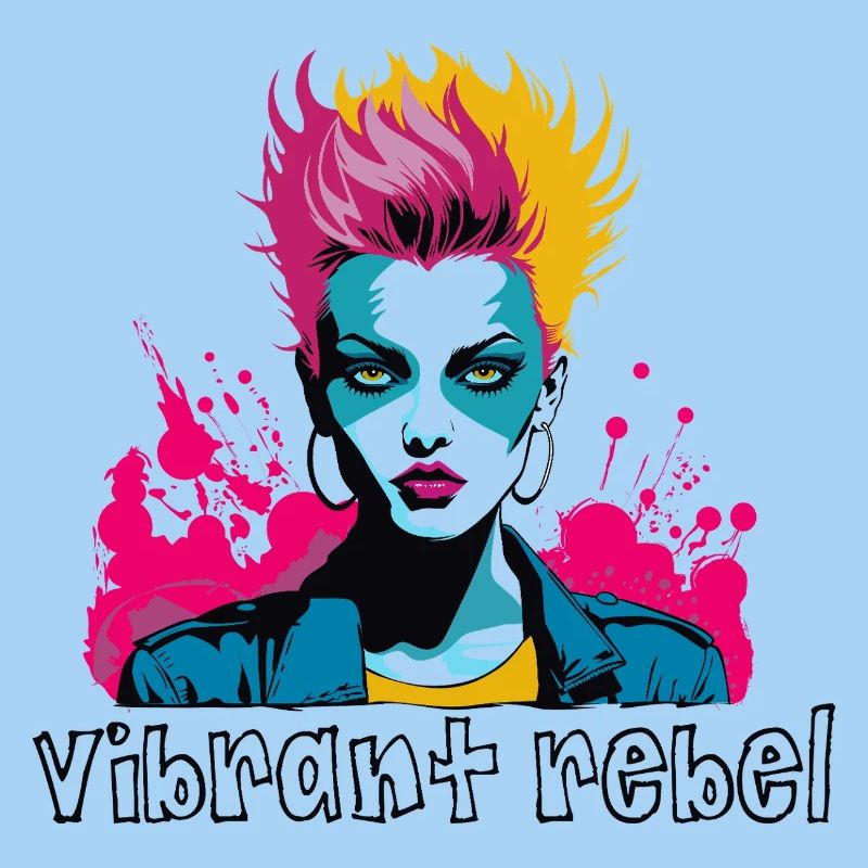 Vibrant Rebel - Explosive Pop Art Portrait