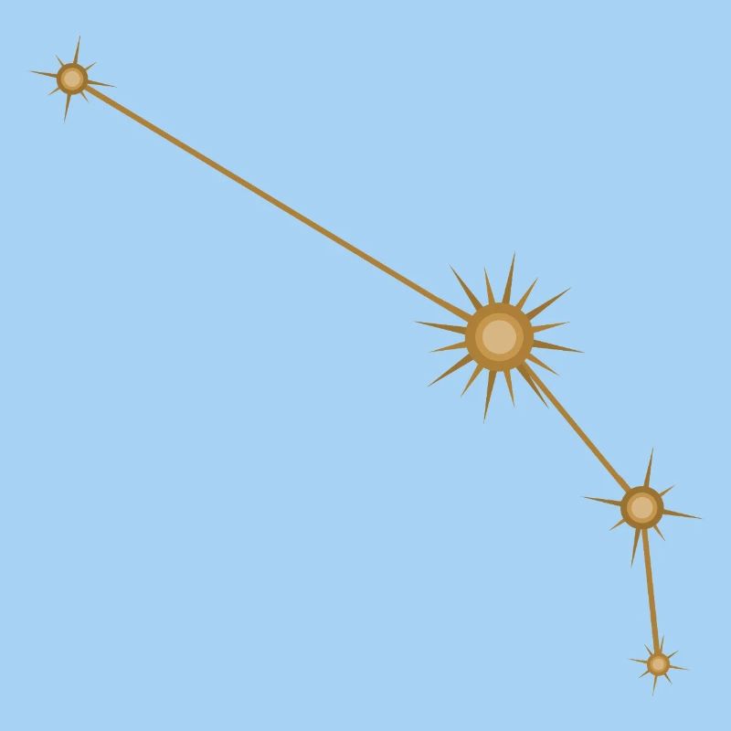 Constellation d’étoiles Bélier Signe de naissance Doré