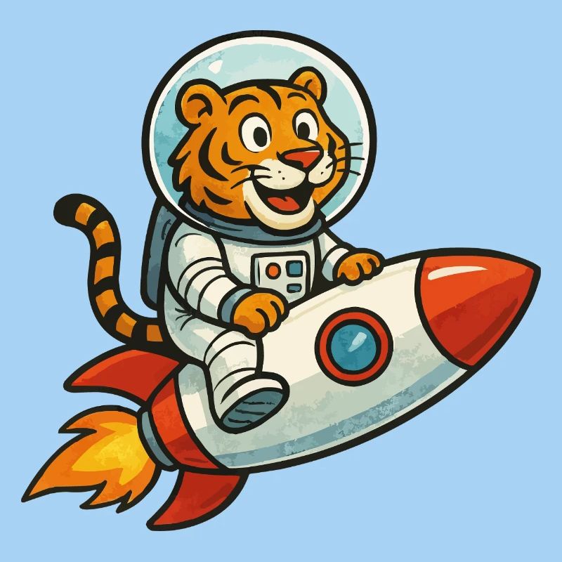Abenteuer Tiger im Raumfahrt-Design