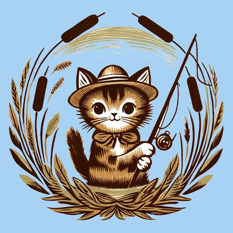 Schnurrbart-Angler-Katze