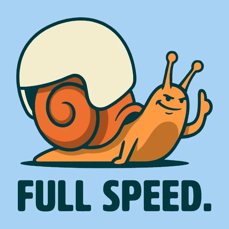 Schnecke mit voller Geschwindigkeit