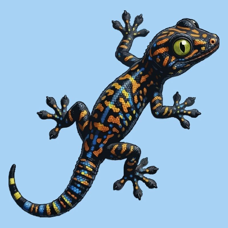 Gecko climbs