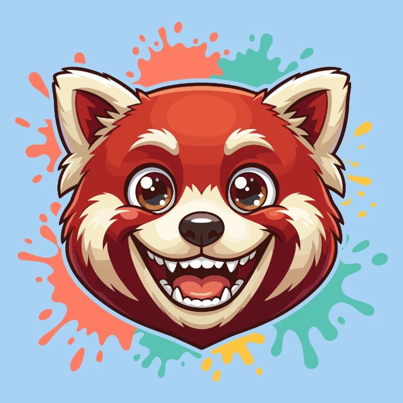 Panda Rouge Éclaboussure