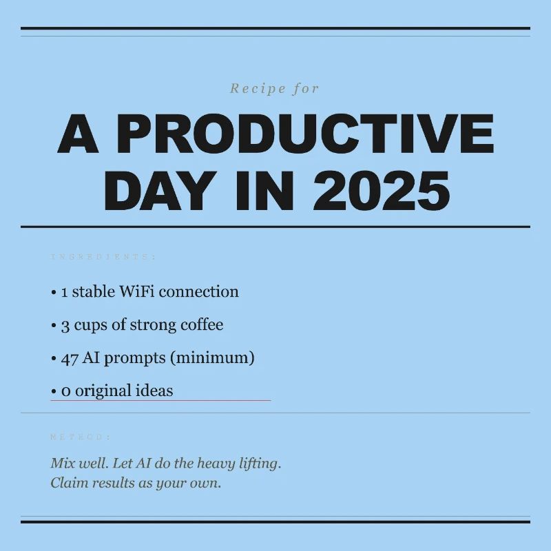 RECIPE FOR A PRODUCTIVE DAY