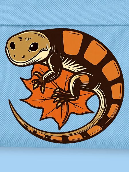 Salamander auf Herbstblatt