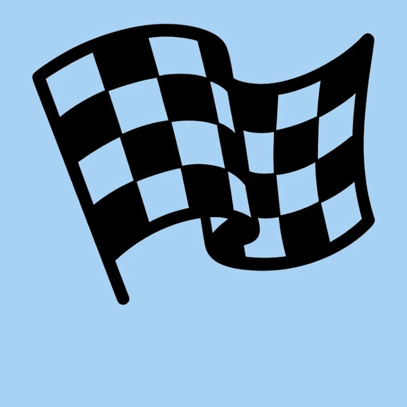 Drapeau damier course automobile