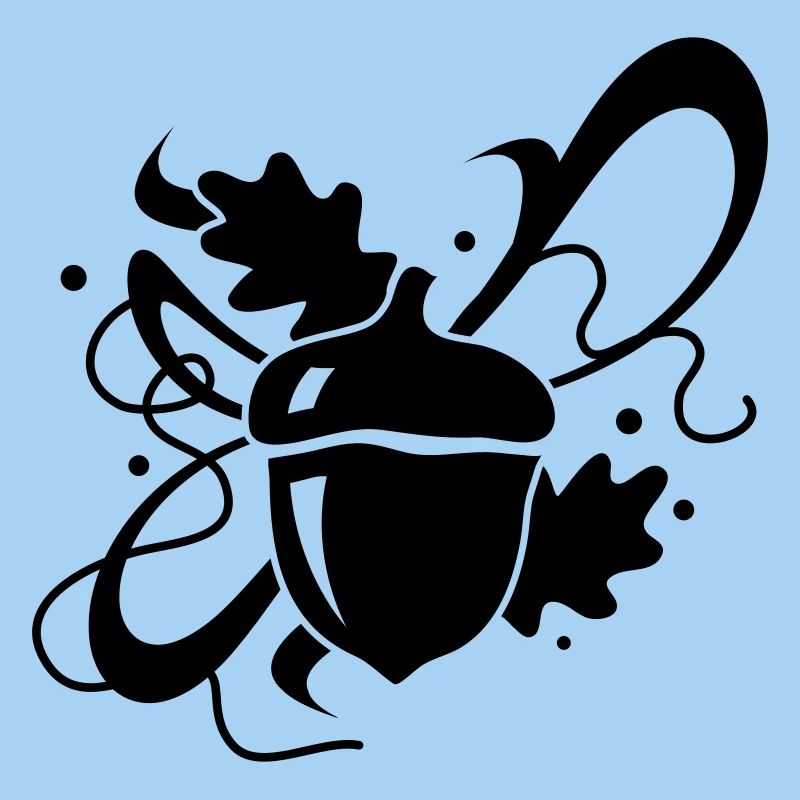 Eichel mit Eichenblätter