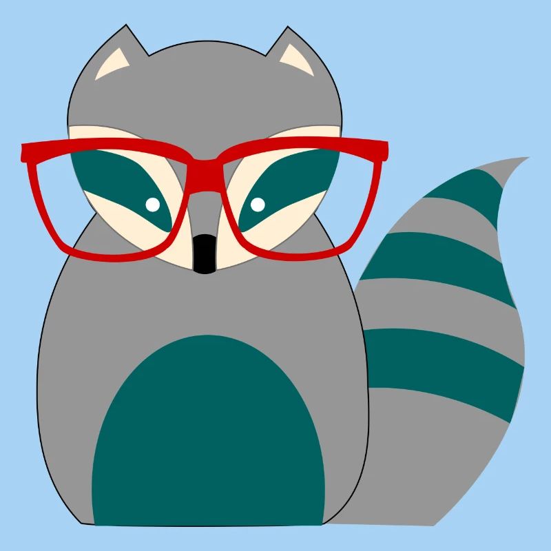 Waschbär Nerd