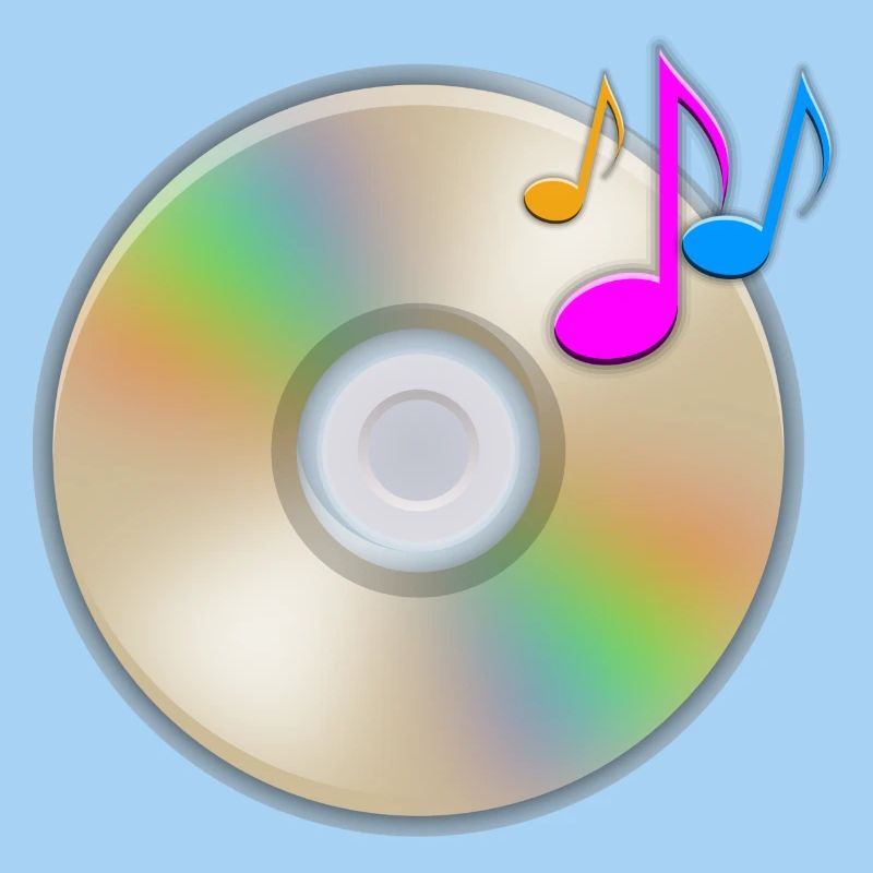Music CD floating notes