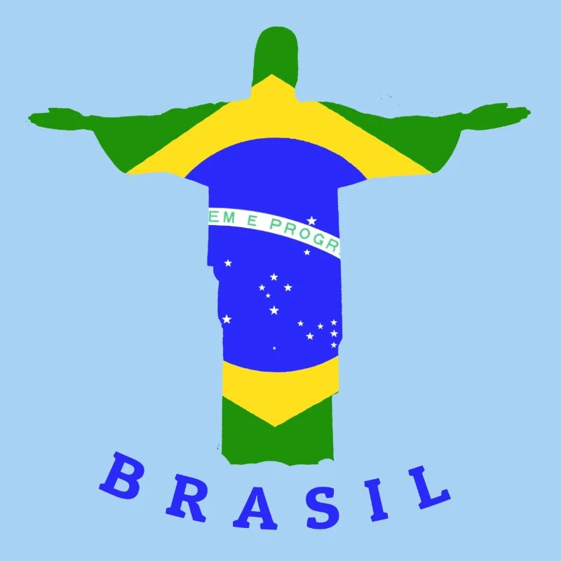 Statue de drapeau du Brésil