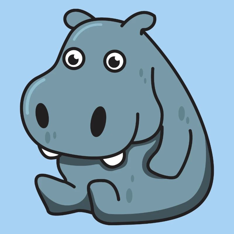 Nilpferd Geschenk Hippo Tier comic niedlich Kind