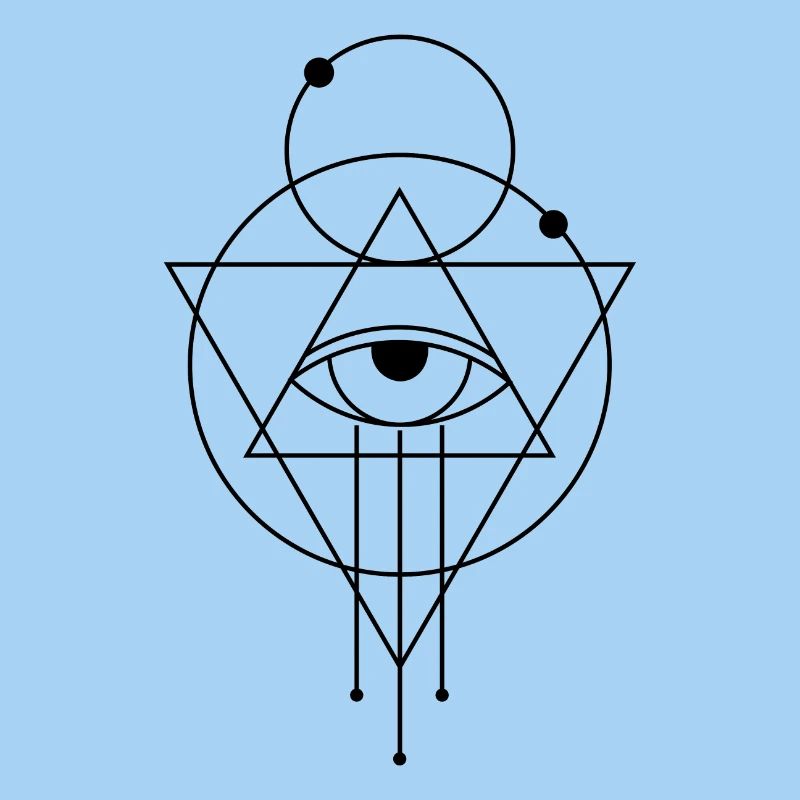 Black eye triangle circle etyten mythology