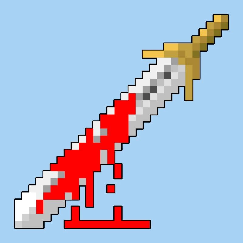 Rétro épée - sanglant