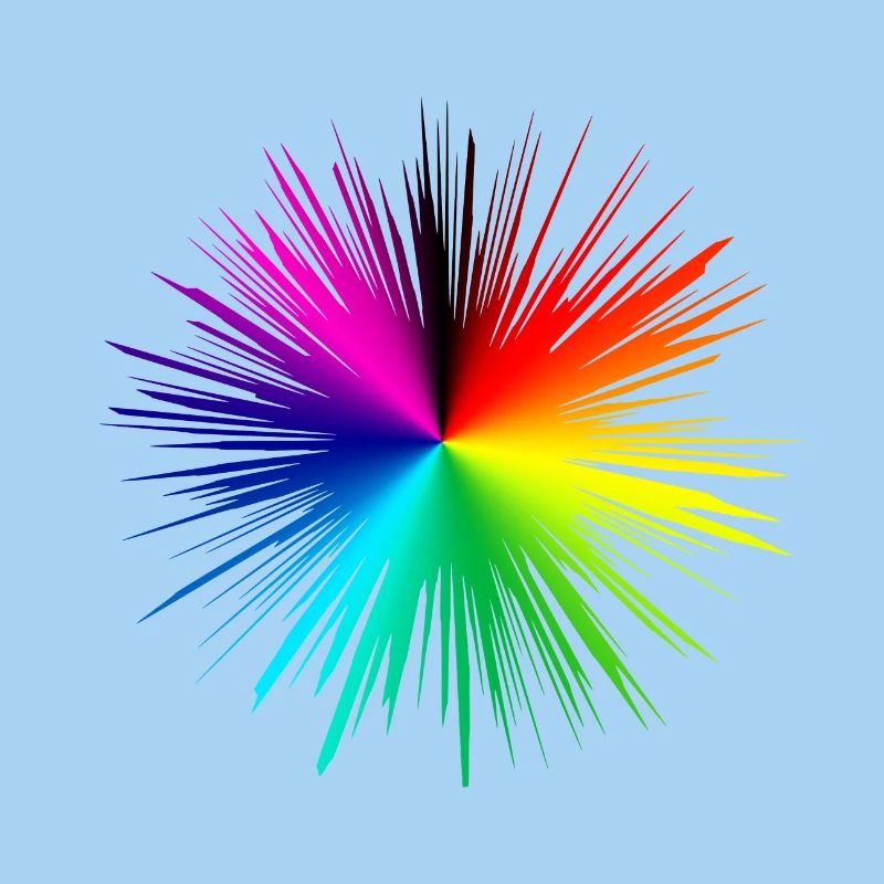 Explosion de couleur rafale radiale