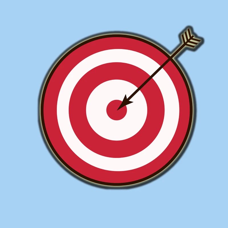 Flèche cible touchée