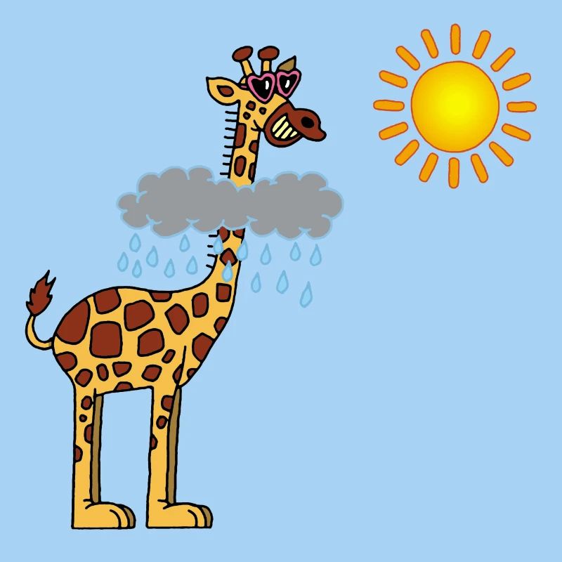 Giraffe and sun