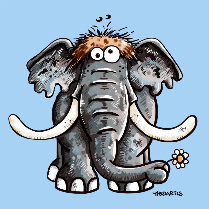 Éléphant avec fleur