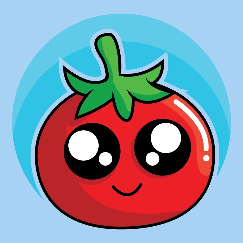Fröhliche Tomate
