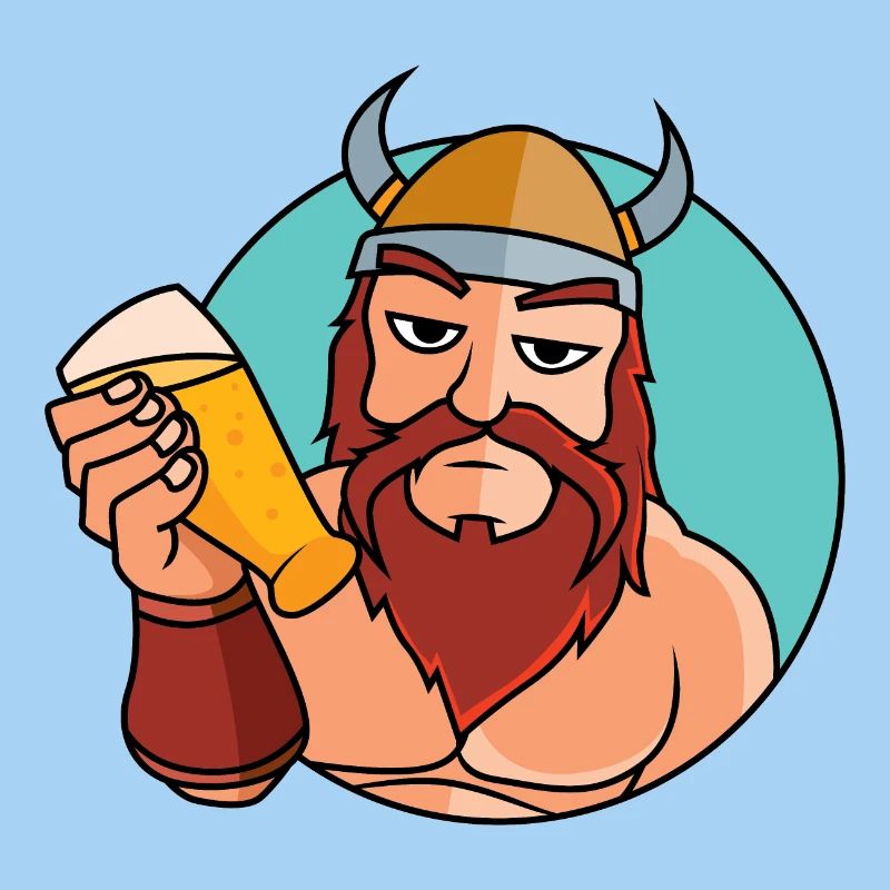 Wikinger mit Bierglas