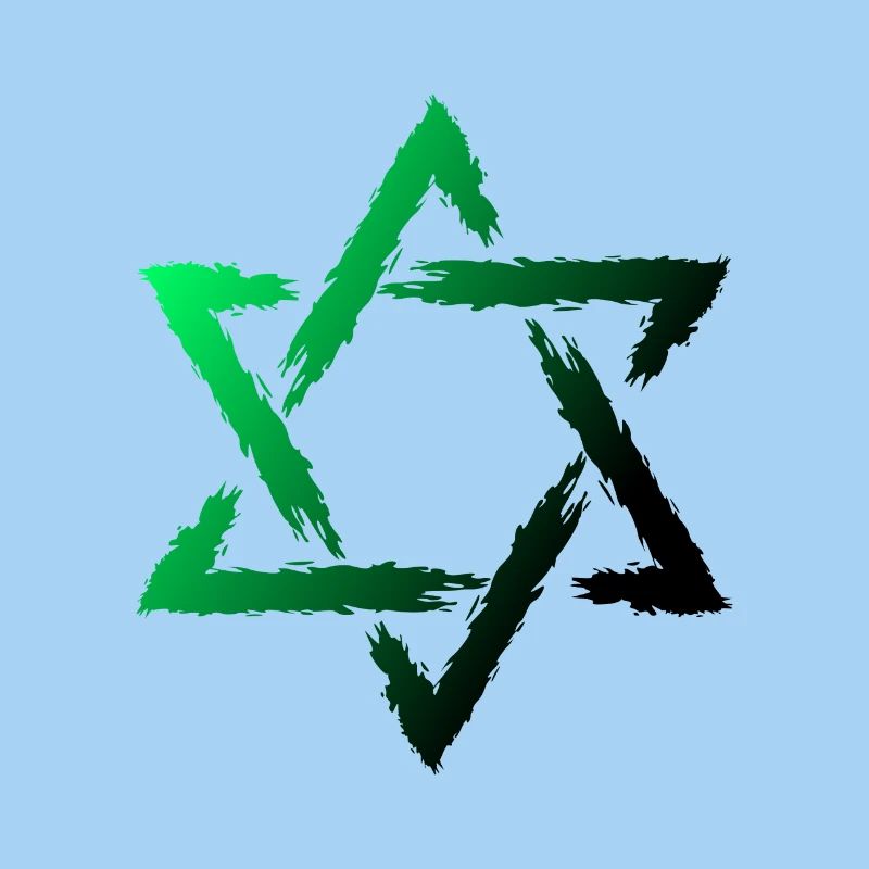 Davidstern Vert Judaïsme juif