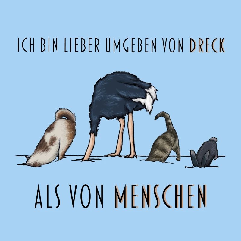 Ich hasse Menschen | Geschenkidee Tiere, Dreck DEU
