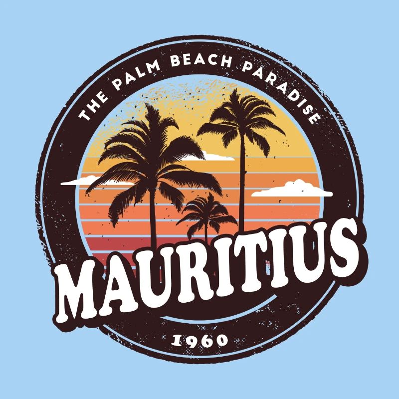 Mauritius Vintage Beach Design / Geschenkidee