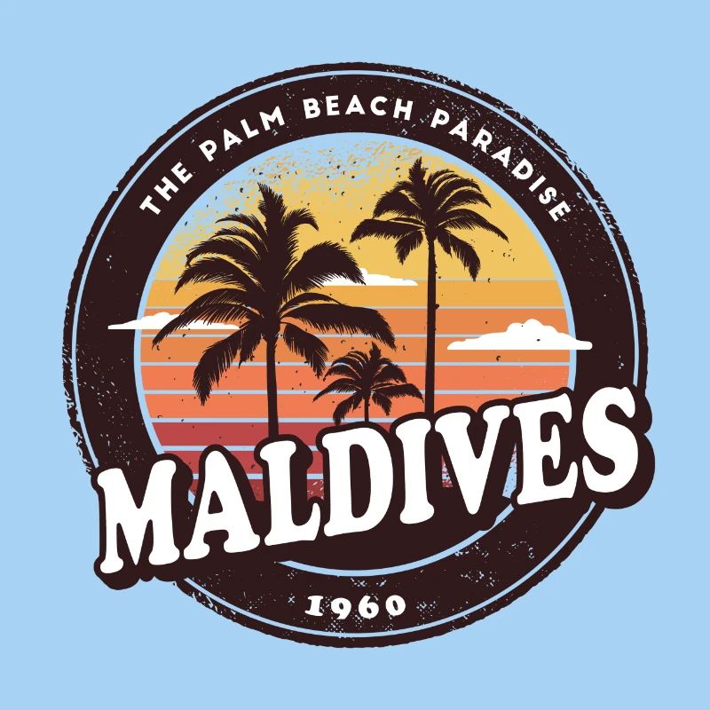 Malediven Vintage Beach Design / Geschenkidee