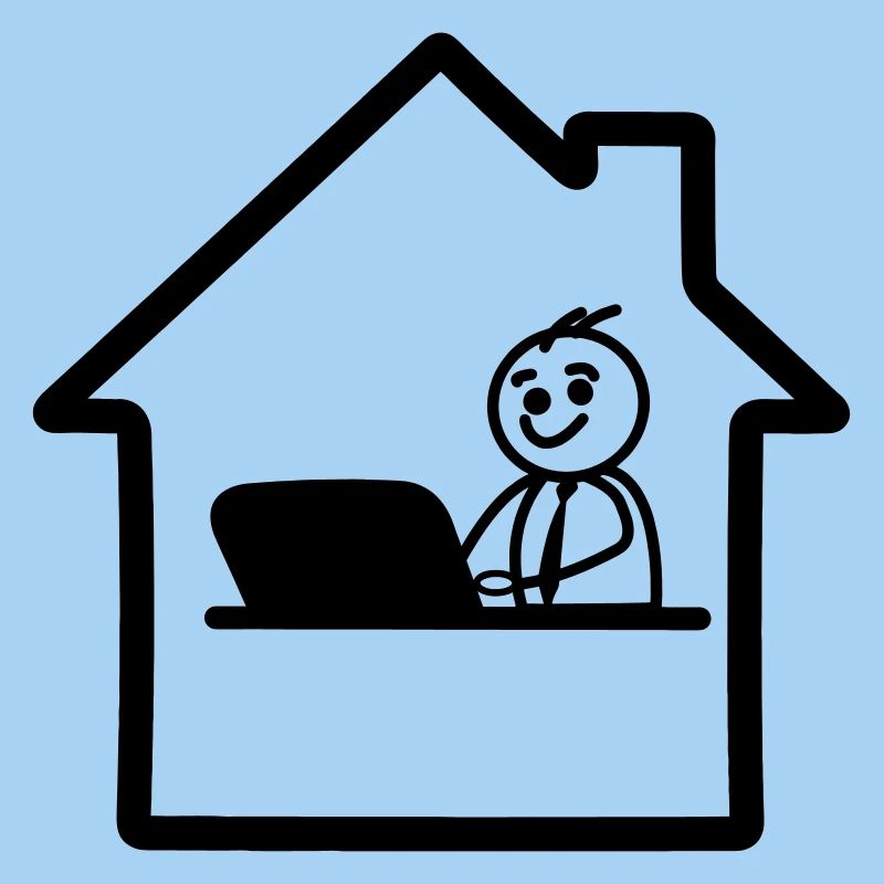 Work at home simple logo