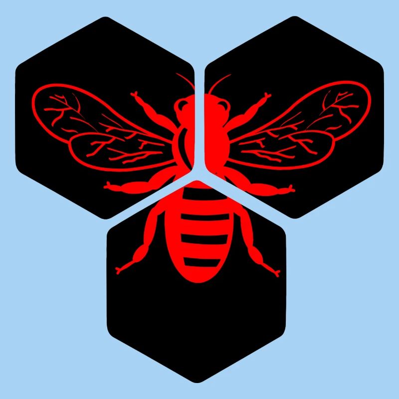 Honeybee on honeycomb