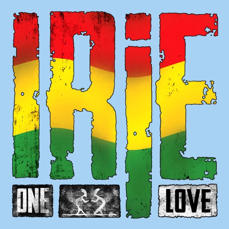 Vibrantes Reggae-Design mit Regenbogenfarben