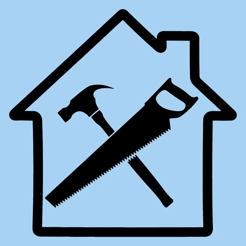 Construction de maison à logo d’outil de charpentier