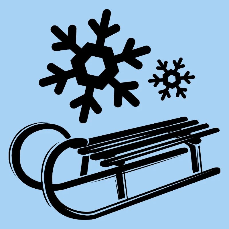 Snow Sleds Ice Crystals Snowflakes Winter